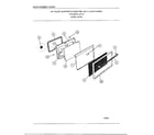 Frigidaire 4879A self clean range/ oven door diagram