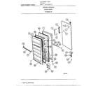 Frigidaire 49258-7A upright freezer/door parts diagram