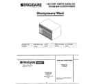 Frigidaire 5180004A room air conditioner/front cover diagram