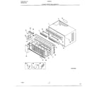 Frigidaire 5328002B cabinet front and wrapper diagram