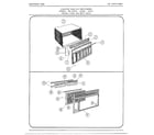Frigidaire 5499B cabinet front/shell parts diagram