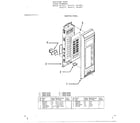 Frigidaire 9265 tappan microwave/control panel diagram
