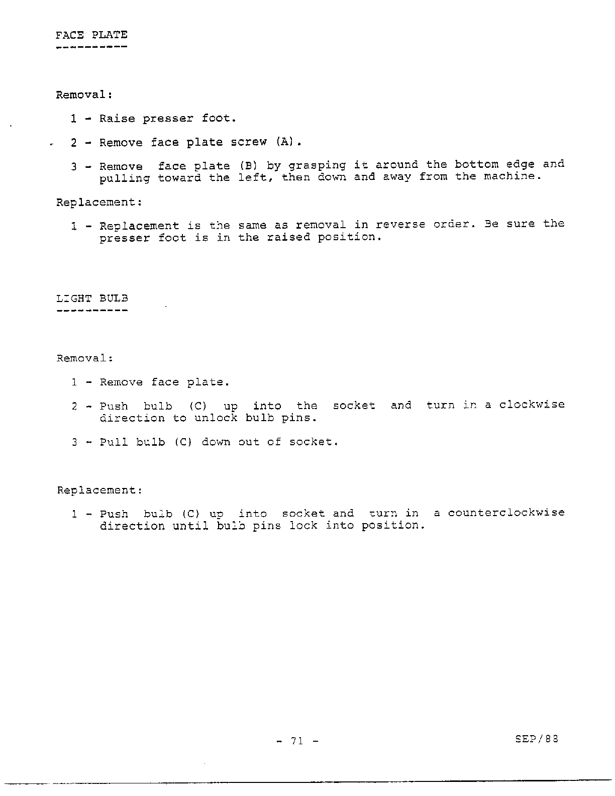 Parts removal/replacement page 3