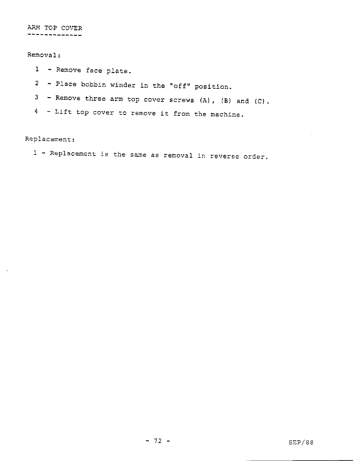 PARTS REMOVAL/REPLACEMENT Page 4