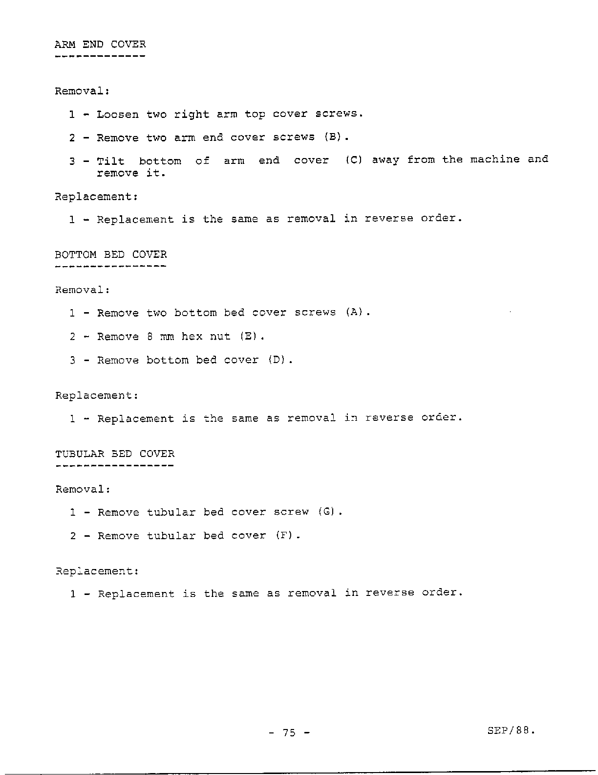 Parts removal/replacement page 7