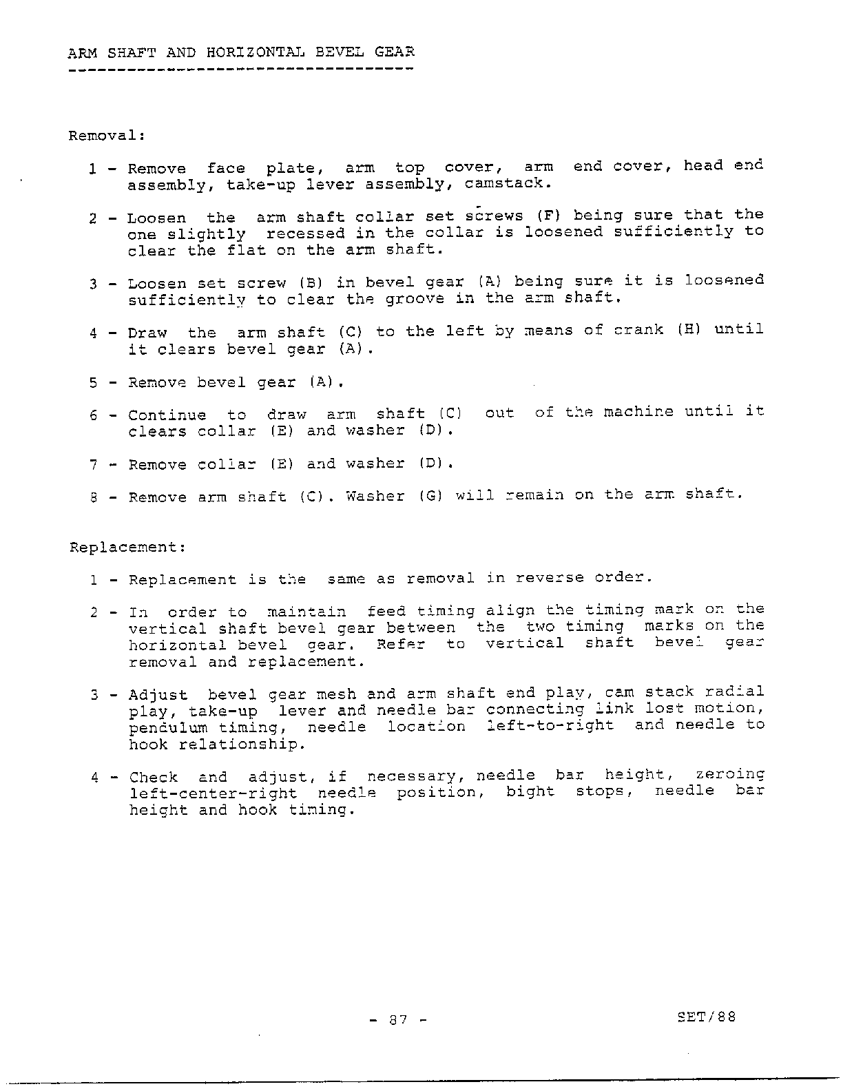 PARTS REMOVAL/REPLACEMENT Page 19