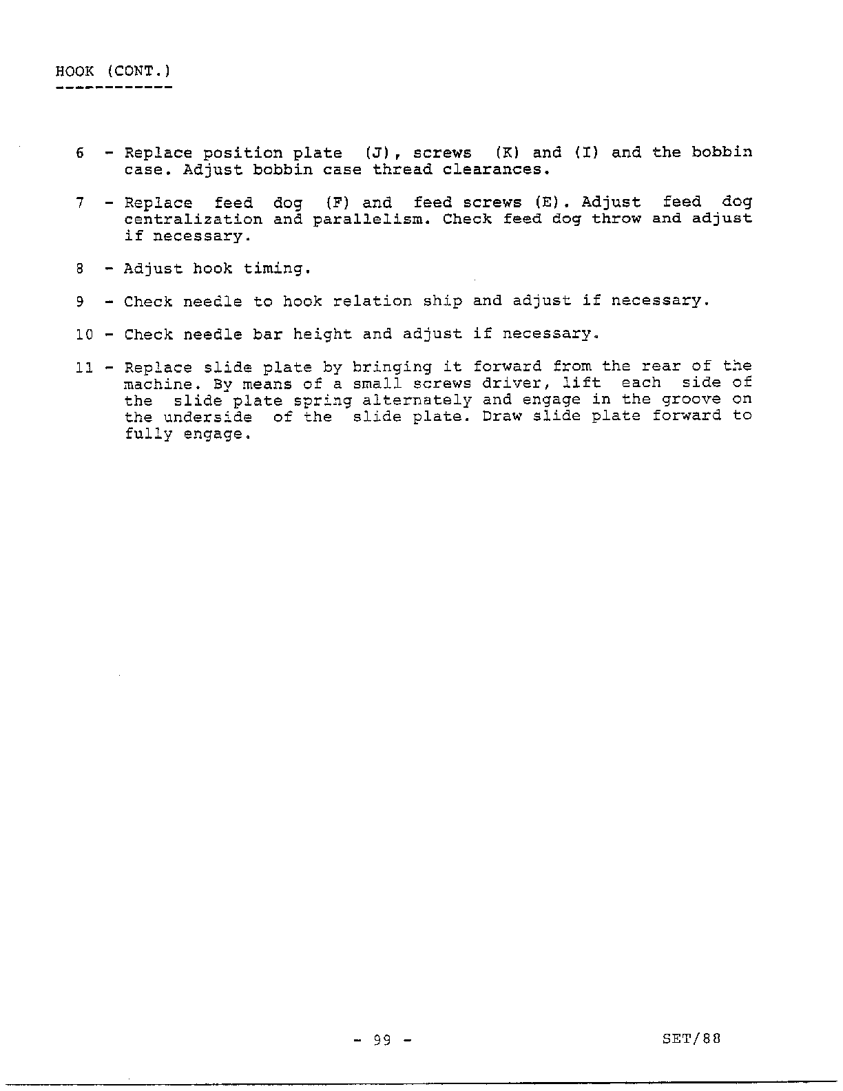 Parts removal/replacement page 31