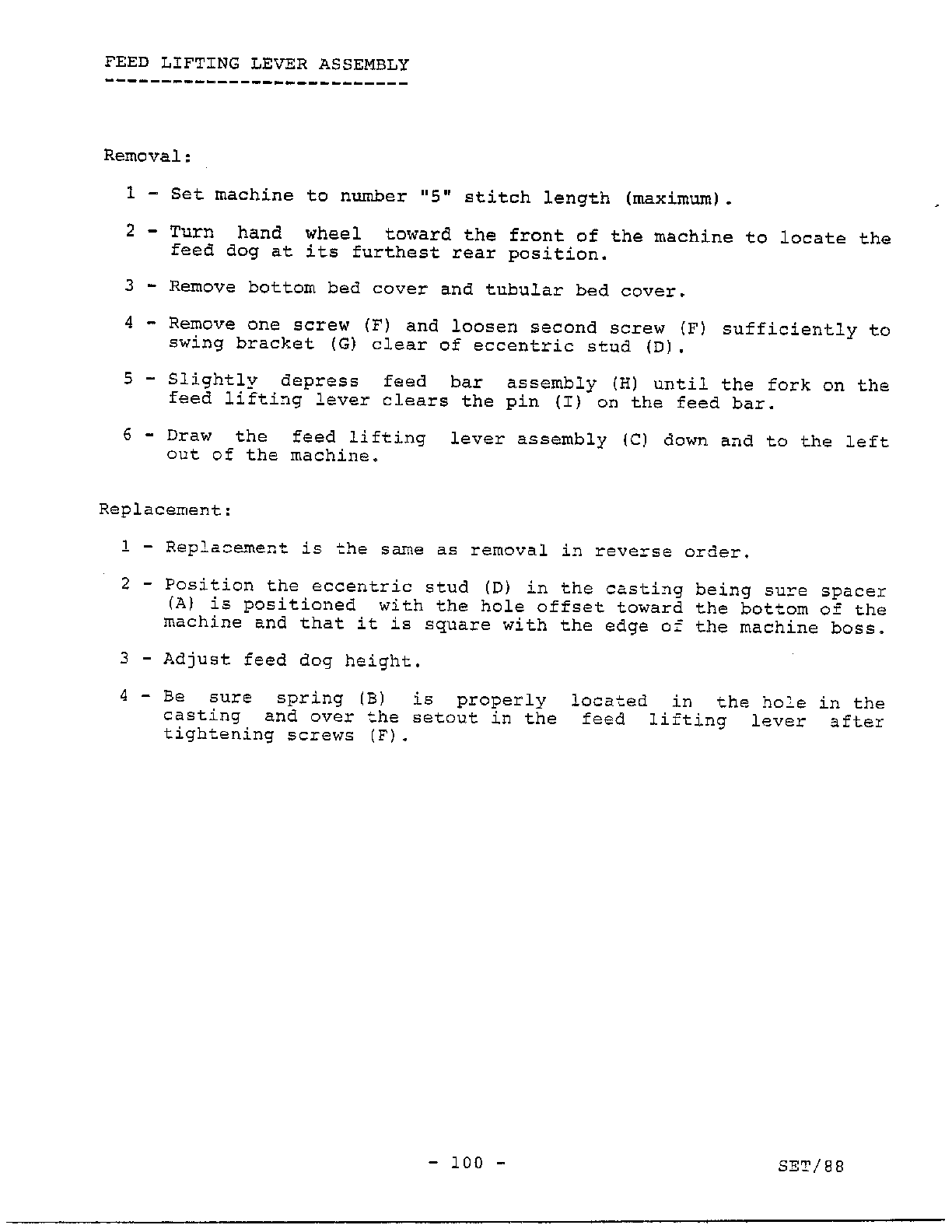 Parts removal/replacement page 32