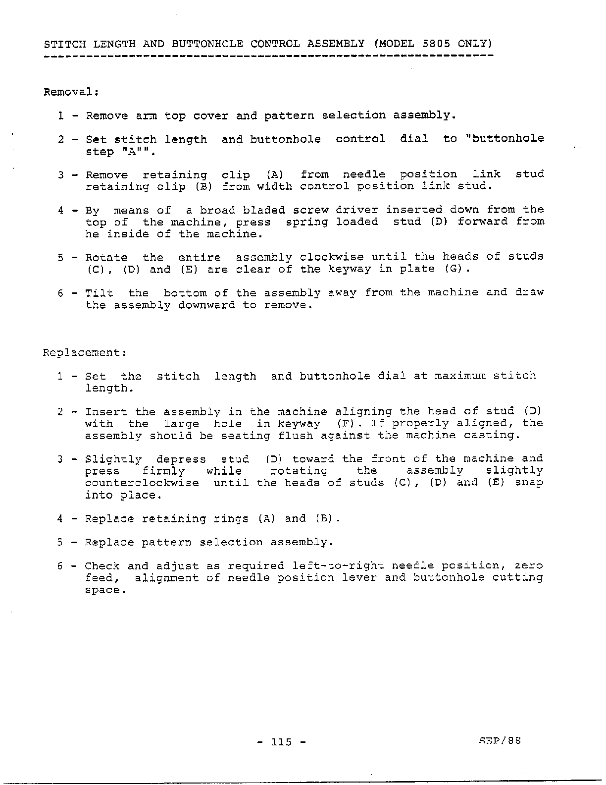 Parts removal/replacement page 47