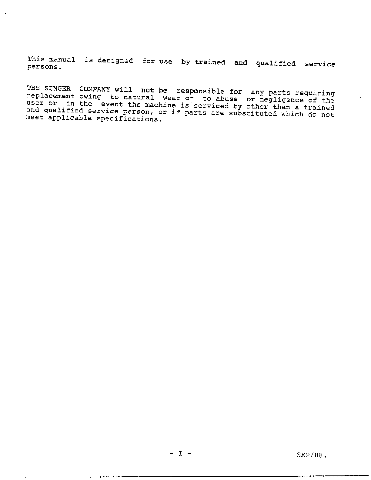 MANUAL INFORMATION