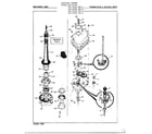 Norge 6105A transmission and related parts diagram