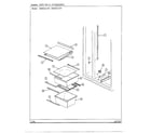 Admiral 62144 shelves and accessories diagram