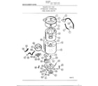 Frigidaire 6289-87A tub, hoses, motor diagram