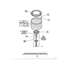 Amana 6492-LWM-251 clothes guard/washtub/lint filtr and hub diagram