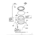 Amana 6492-LWM-251 outer tub/cover and pressure hose diagram