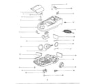 Eureka 6848A shell/motor/accessories diagram