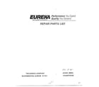 Eureka 6865A front page diagram