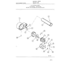 Frigidaire 7007-80D motor, fan housing and exhaust duct diagram
