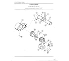 Frigidaire 7007B motor, fan housing and exhaust duct diagram