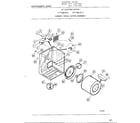 Frigidaire 7389-87A cabinet, drum, heater assembly diagram