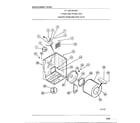 Frigidaire 8007-80D cabinet drum and heat duct diagram