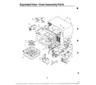 Samsung 8035B oven assembly/cavity/standard parts diagram