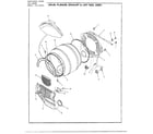 Frigidaire 8287A drum/plenum/exhaust/lint diagram