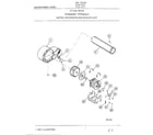 Frigidaire 8348-87C motor, fan housing and exhaust duct diagram