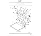 Frigidaire 8589-87A console, controls and top panel diagram