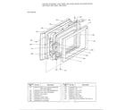 Toshiba ERS-8820B/8625B door assembly diagram