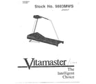 Roadmaster 9883MWS treadmill diagram
