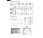 Matsushita CW-1203FU specifications/dimensions diagram