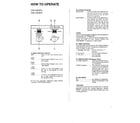 Matsushita CW-1203FU how to operate diagram
