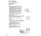 Matsushita CW-1203FU how to install page 2 diagram
