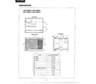 Panasonic CW-1006FU dimensions diagram