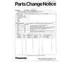 Matsushita CW-500JU parts change notice diagram