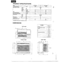 Matsushita CW-700RU specifications/dimensions diagram