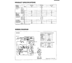 Matsushita CW-604JU specifications/wiring diagram