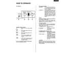 Matsushita CW-604JU how to operate diagram