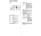 Panasonic CW-604JU how to operate diagram