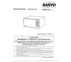 Sanyo EM704T microwave oven/caution/warning diagram