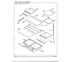 Admiral HMG-211560 shelves and accessories diagram