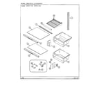 Admiral HMG511387 shelves and accessories diagram