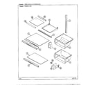 Admiral HMG611390 shelves and accessories diagram