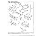 Sharp HMG651587 shelves and accessories diagram