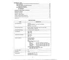 Sharp KSA8293A contents/specifications diagram