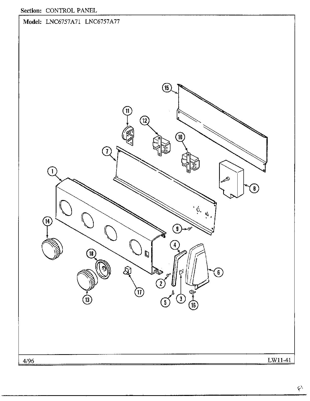 Control panel