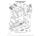 Whirlpool LTE6243AW2 dryer bulkhead parts diagram