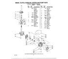 Whirlpool LTE6243AW2 brake, clutch and motor parts diagram