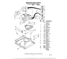 Whirlpool LTE6243AW2 machine base parts diagram